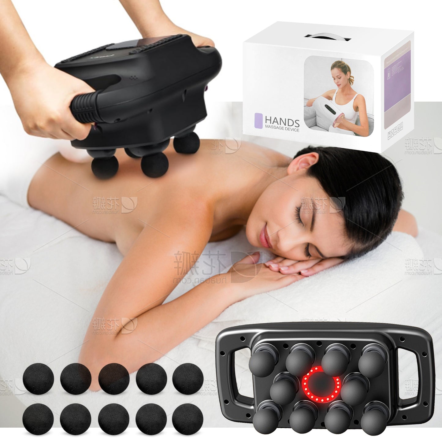 Massage Gun With Heat Function For Deep Tissues, Suitable For Leg, Waist And Hip Muscle Massagers, Used For Relieving Pain And Muscle Impact Massage Gun