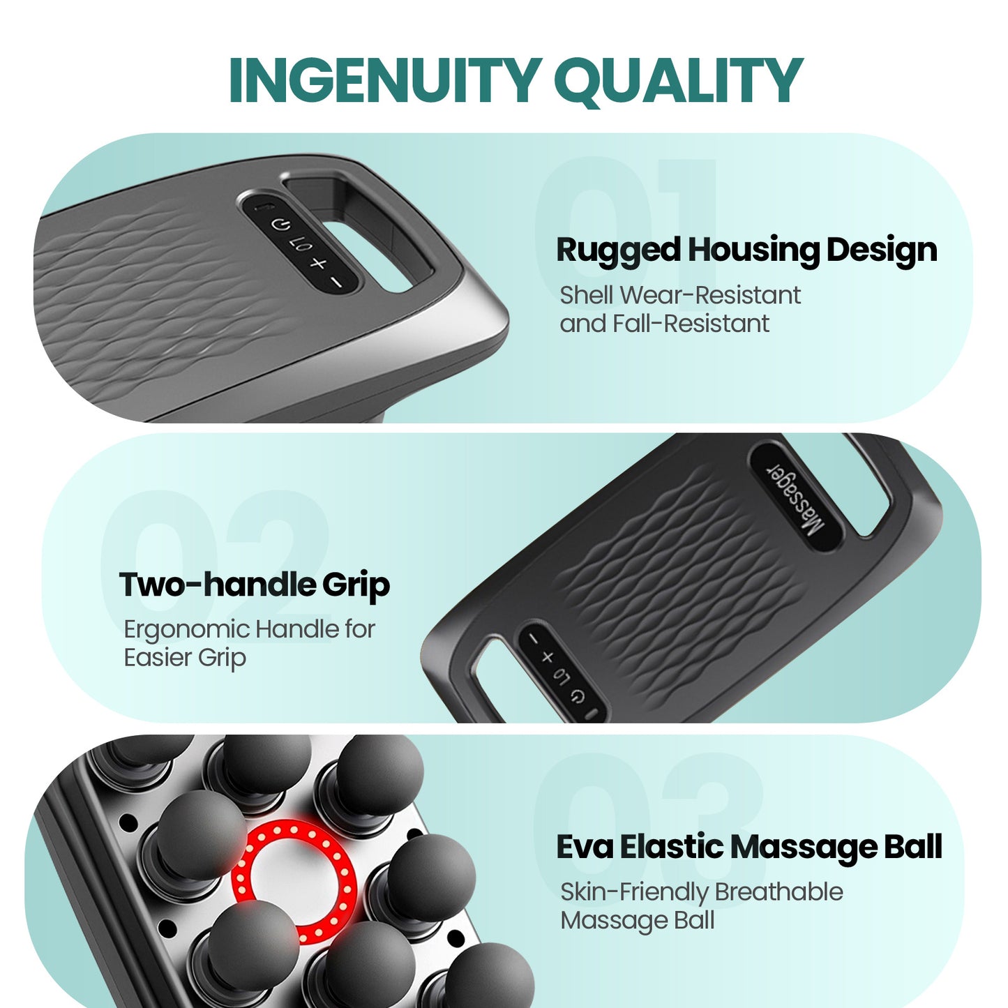 Massage Gun With Heat Function For Deep Tissues, Suitable For Leg, Waist And Hip Muscle Massagers, Used For Relieving Pain And Muscle Impact Massage Gun
